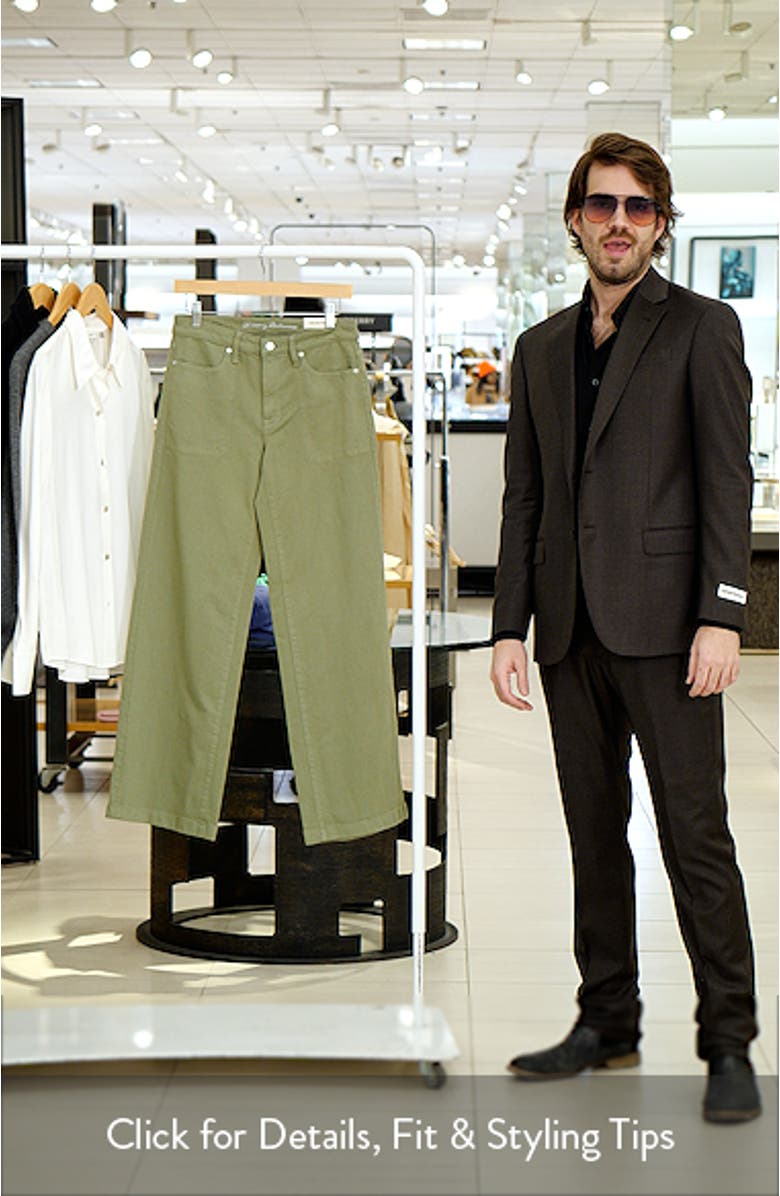 Patch Pocket High Waist Wide Leg Jeans, sales video thumbnail