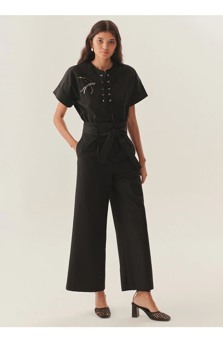 Exquise Lauren Timeless Structured Trousers, Main, color, Black