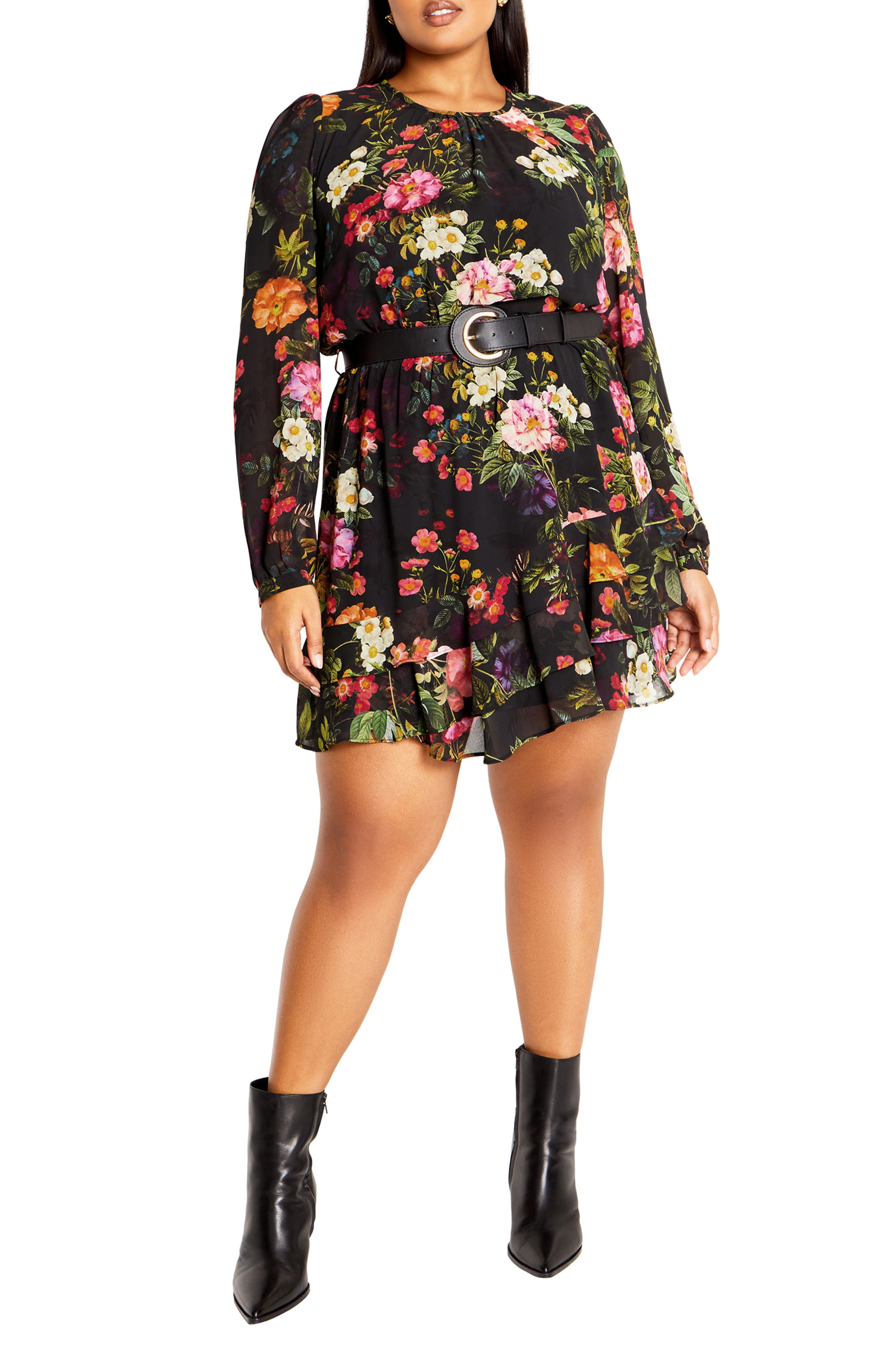 Charlee Floral Belted Dress