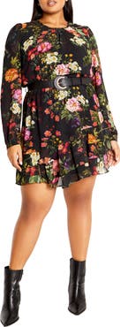 City Chic Charlee Floral Belted Dress