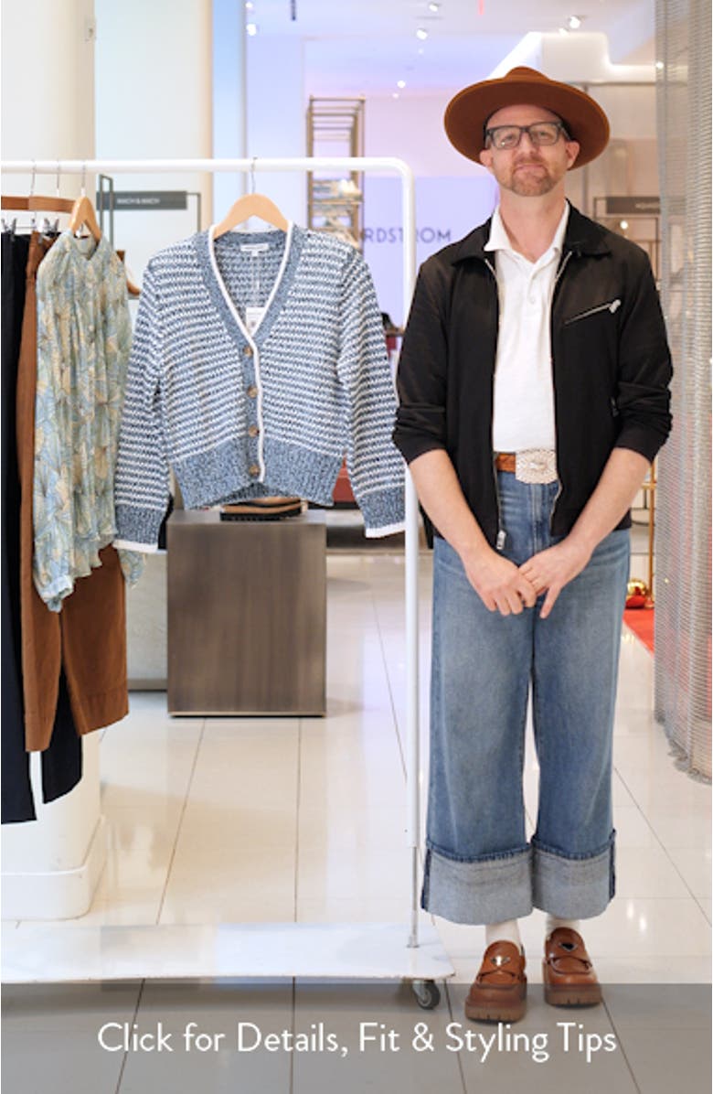 Ansonia Stripe Cotton Cardigan, sales video thumbnail