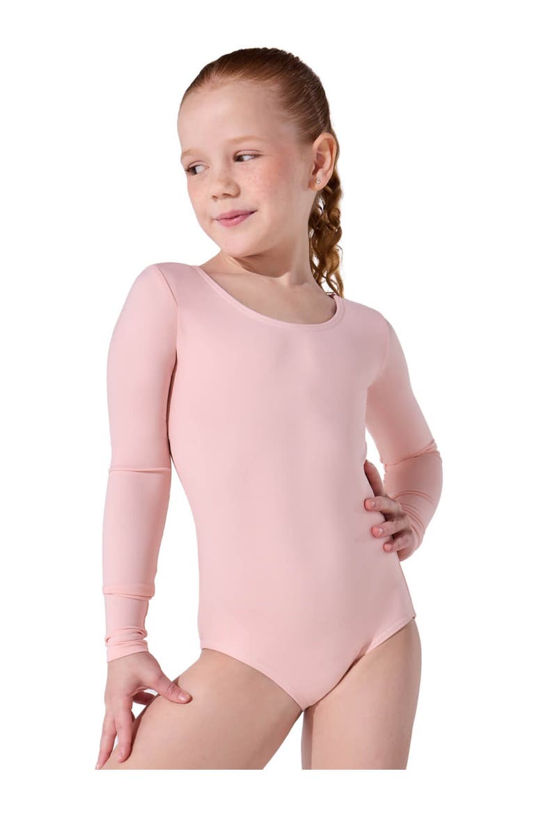 Team Basics Long Sleeve Leotard, Alternate, color, bright pink