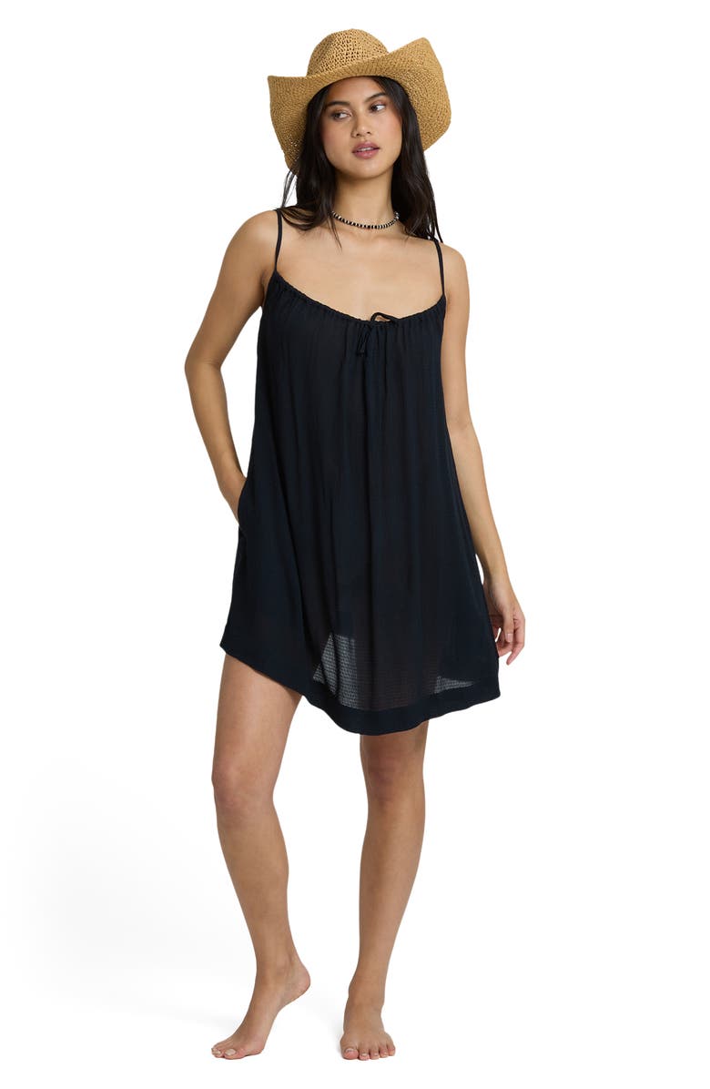 Billabong Beach Song Cover-Up Sundress, Alternate, color, Black Sands