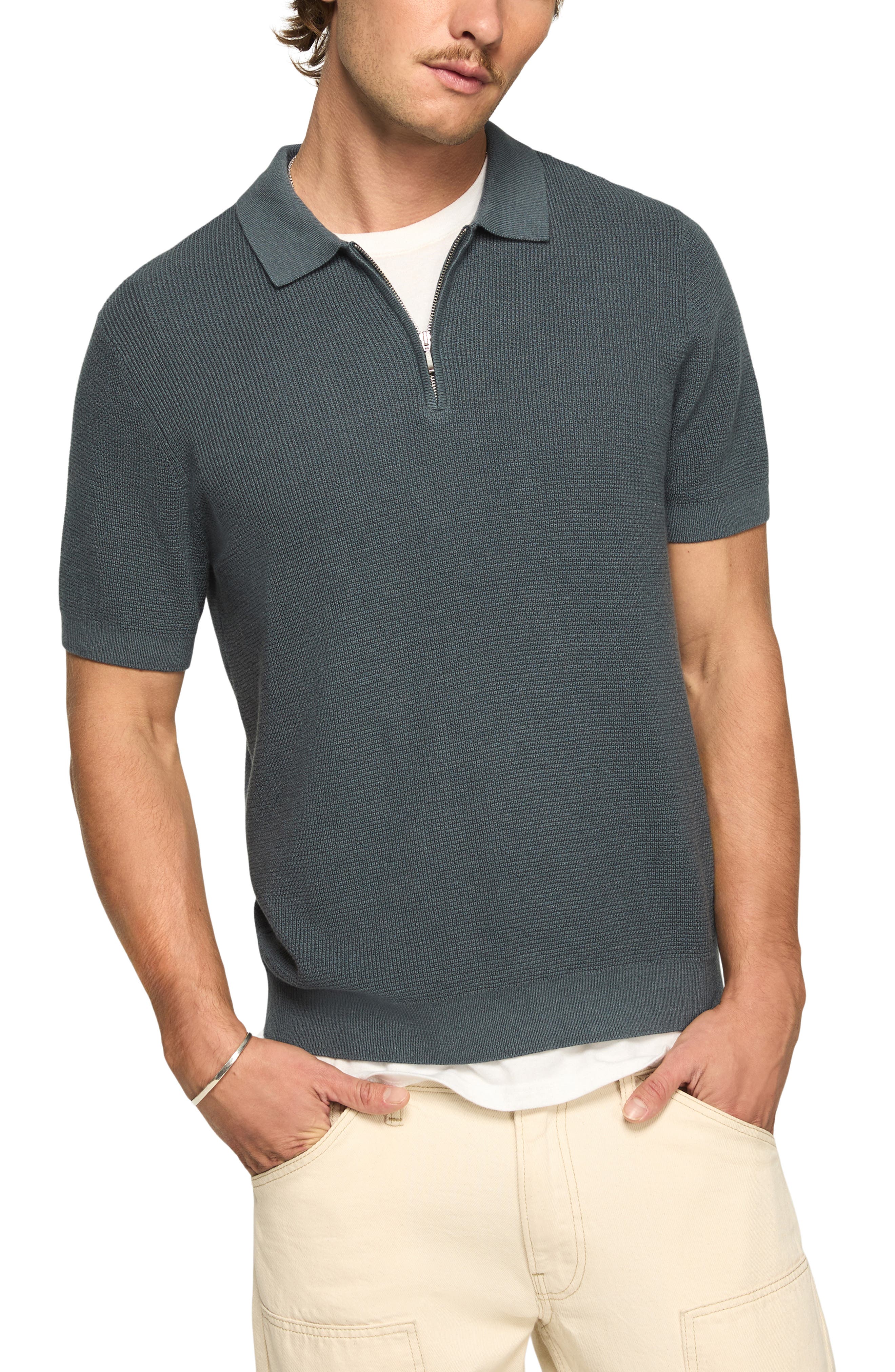Quarter Zip Polo Sweater - image 3