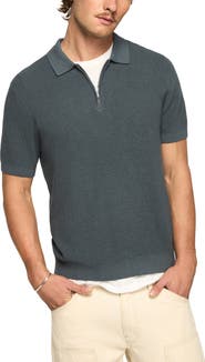 Lucky Brand Quarter Zip Polo Sweater
