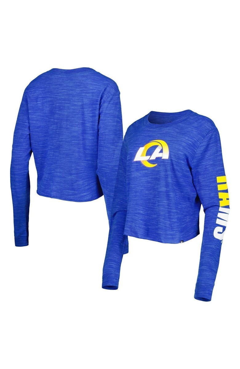 New Era Women's New Era Royal Los Angeles Rams Crop Long Sleeve T-Shirt, Main, color, Royal