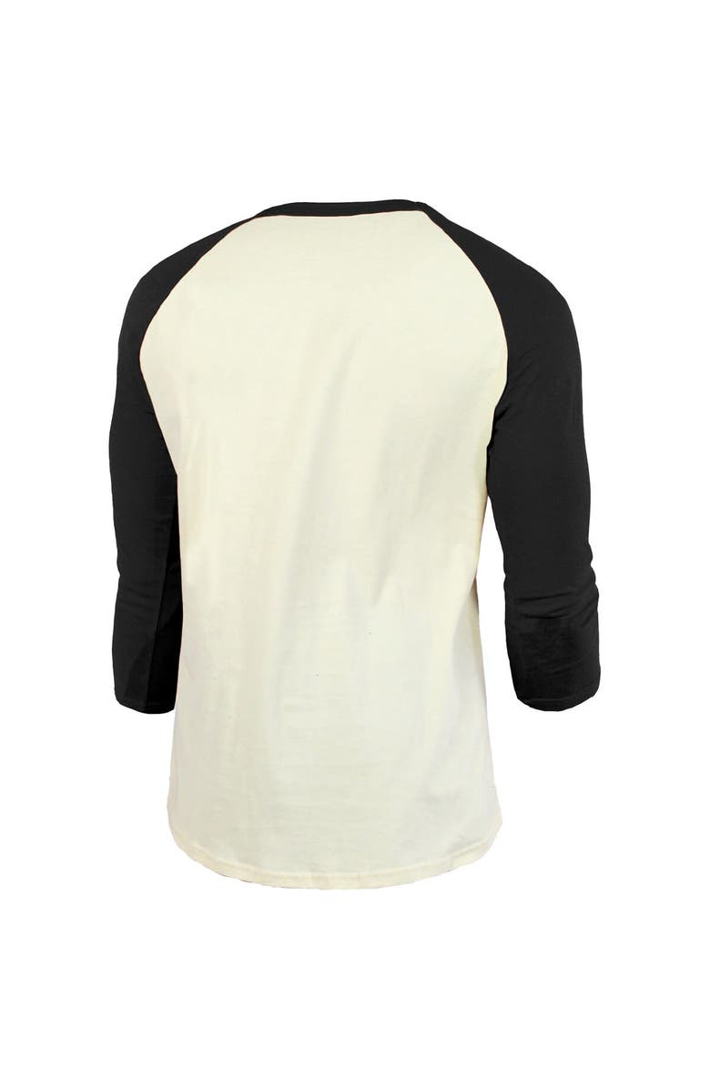 Majestic Threads Men's Majestic Threads Cream/Black San Francisco Giants Cooperstown Collection Raglan 3/4-Sleeve T-Shirt, Alternate, color,