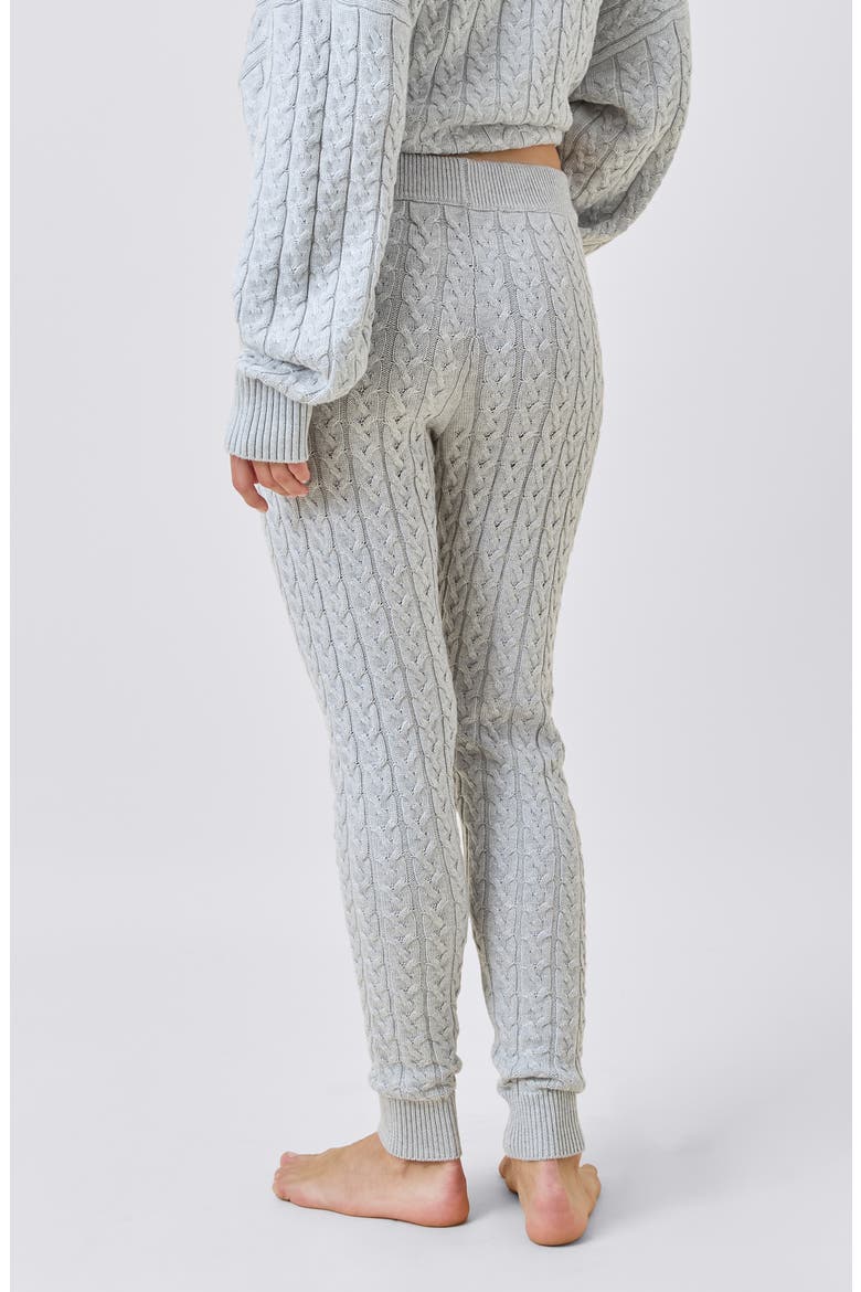 Cable Knit Pajama Pants, Alternate, color, GREY