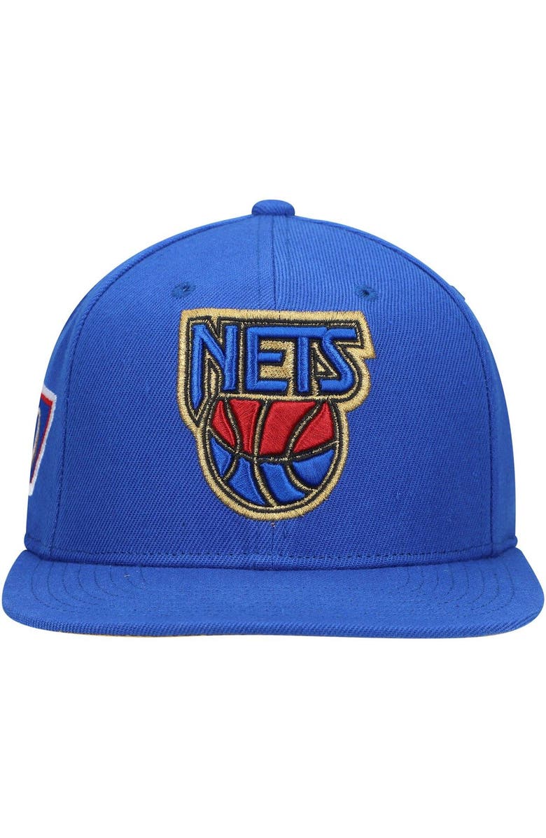 Mitchell & Ness Men's Mitchell & Ness Blue New Jersey Nets 50th Anniversary Snapback Hat, Alternate, color, Blue