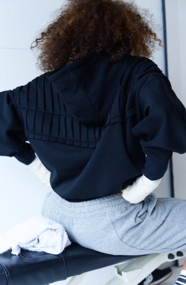 Free People FP Movement Pick It Up Pleat Detail Hoodie, Alternate, color,