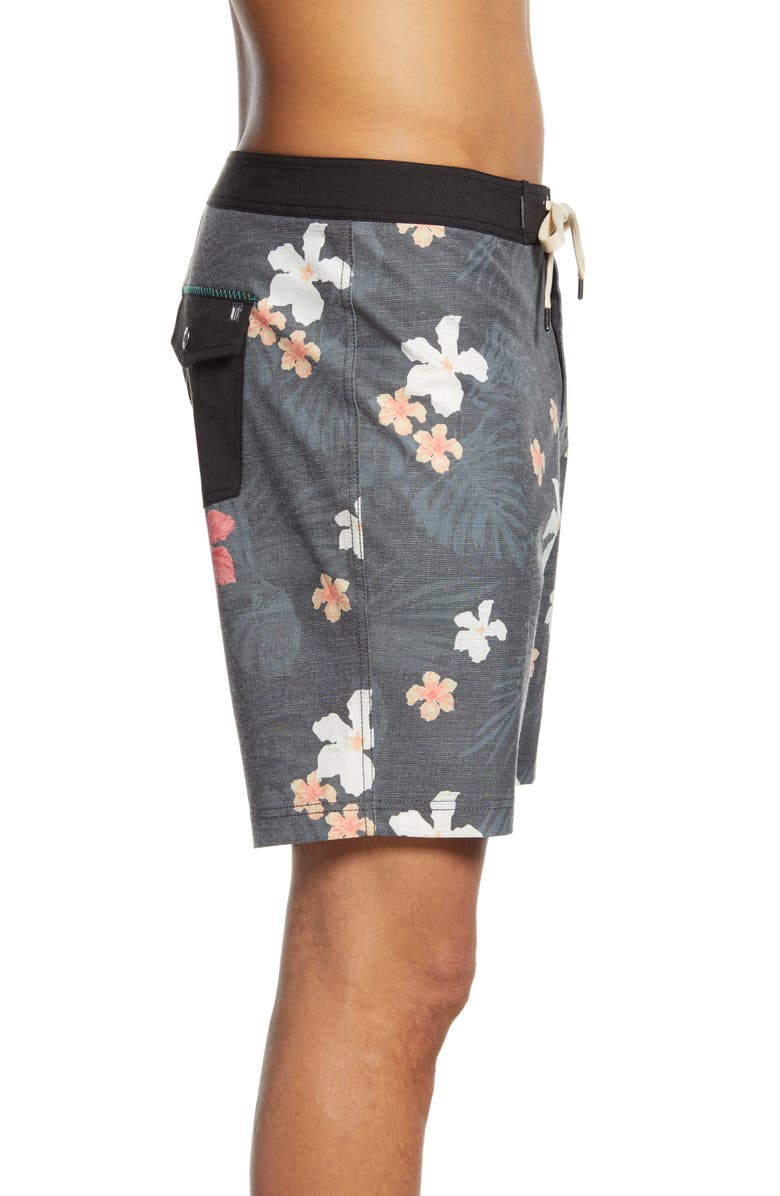 Linksoul Floral Print Board Shorts, Alternate, color, 