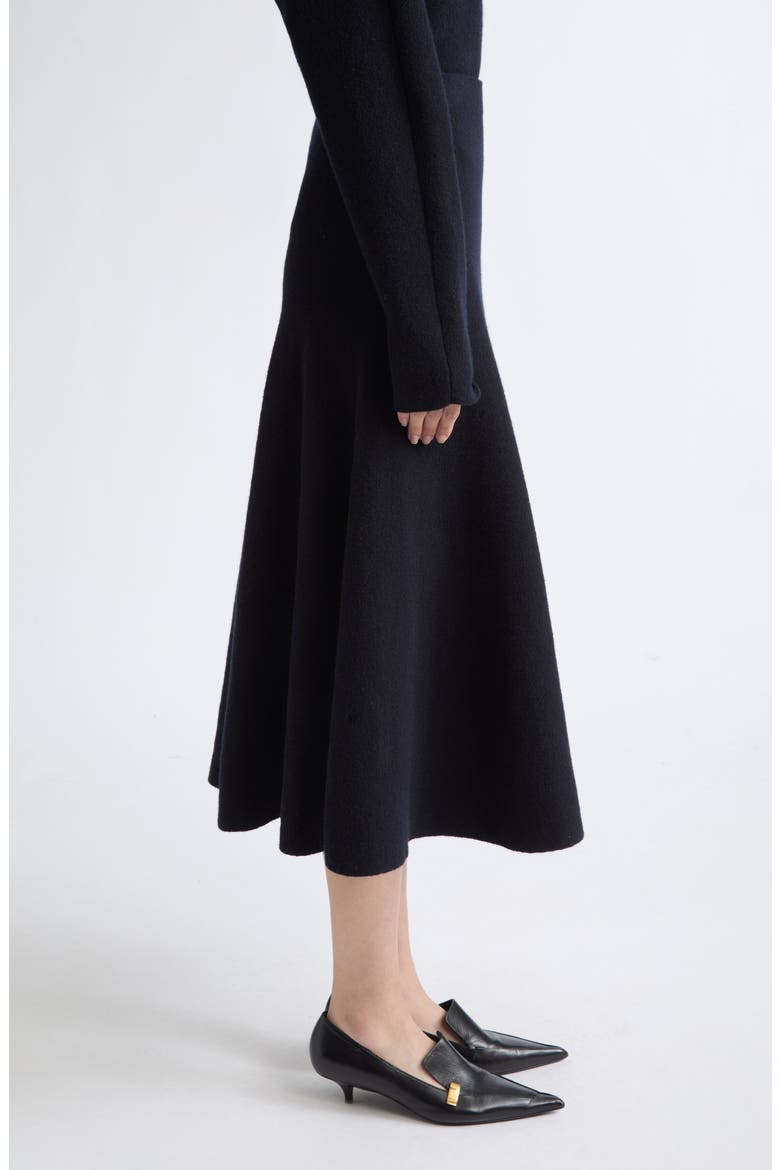Lothea Merino Wool Blend Midi Sweater Skirt, Alternate, color, NAVY MELANGE
