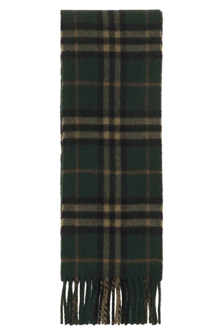 Medium Check Cashmere Scarf, Alternate, color, SHADOW