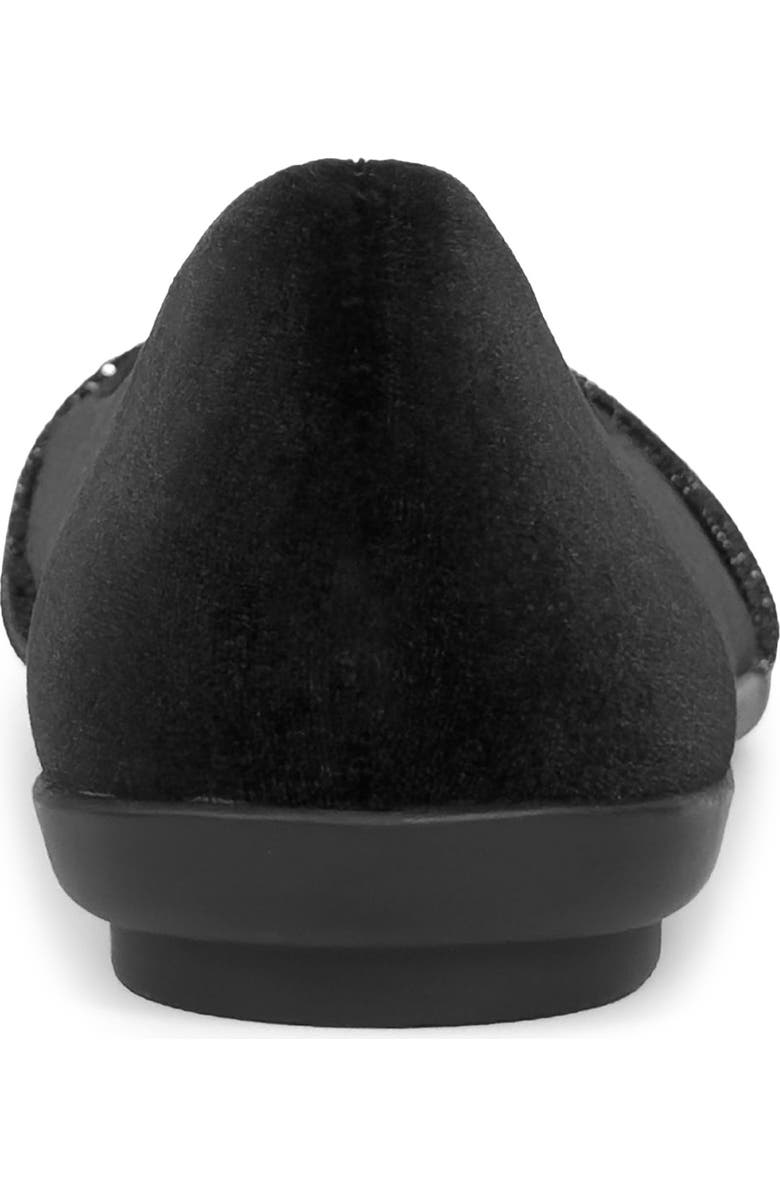 Aerosoles Damir Suede Crystal Embellished Flat, Alternate, color, Black Velvet