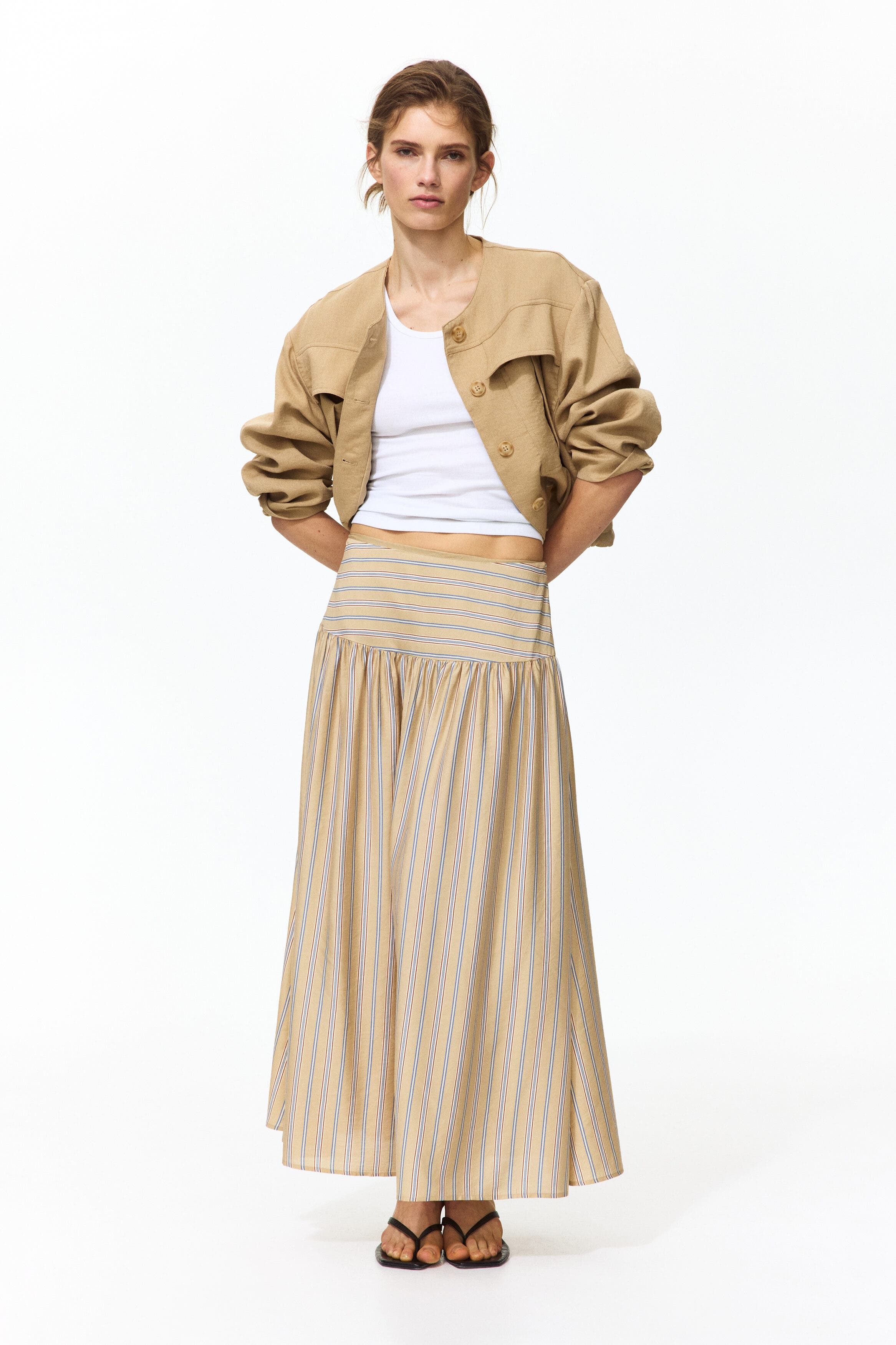 Gathered midi skirt - image 2