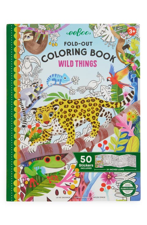 Wild Things Fold-Out Coloring Book
