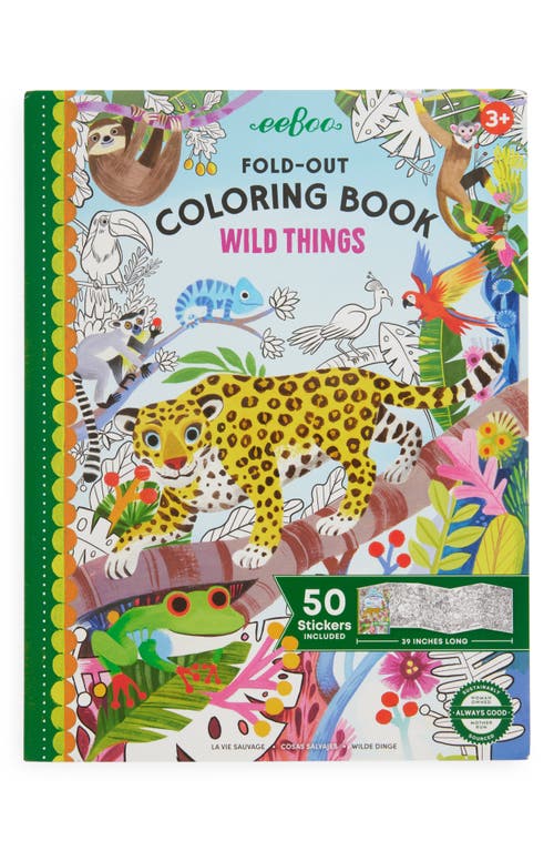eeBoo Wild Things Fold-Out Coloring Book 