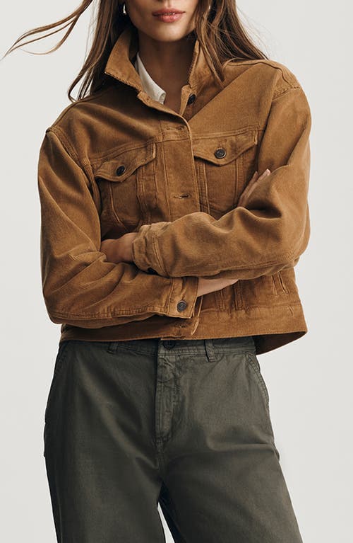 Mavi Jeans Megi Corduroy Crop Jacket In Brown