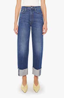 MOTHER The Half Pipe Cuffed Ankle Wide Leg Jeans