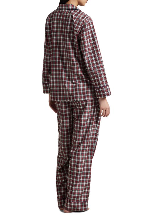 Polo Ralph Lauren Madison Plaid Cotton Pajamas In Burgundy