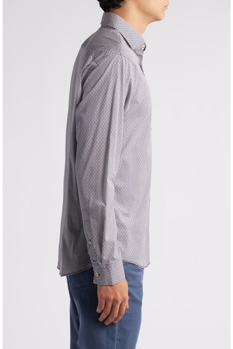 Harold Hi Flex Cotton Button-Up Shirt, Alternate, color, 57-CAMEL