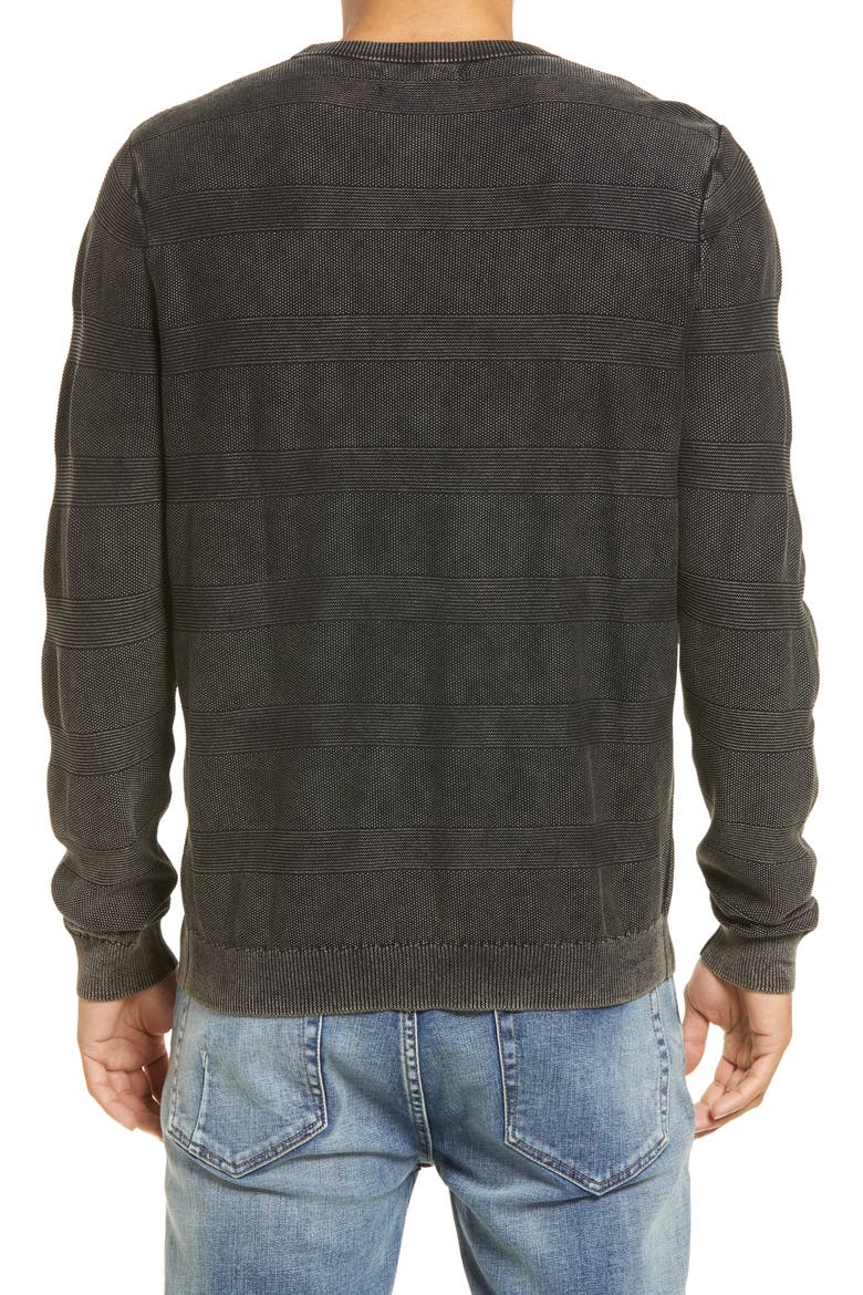 Washed Cotton Sweater, Alternate, color, BLACK