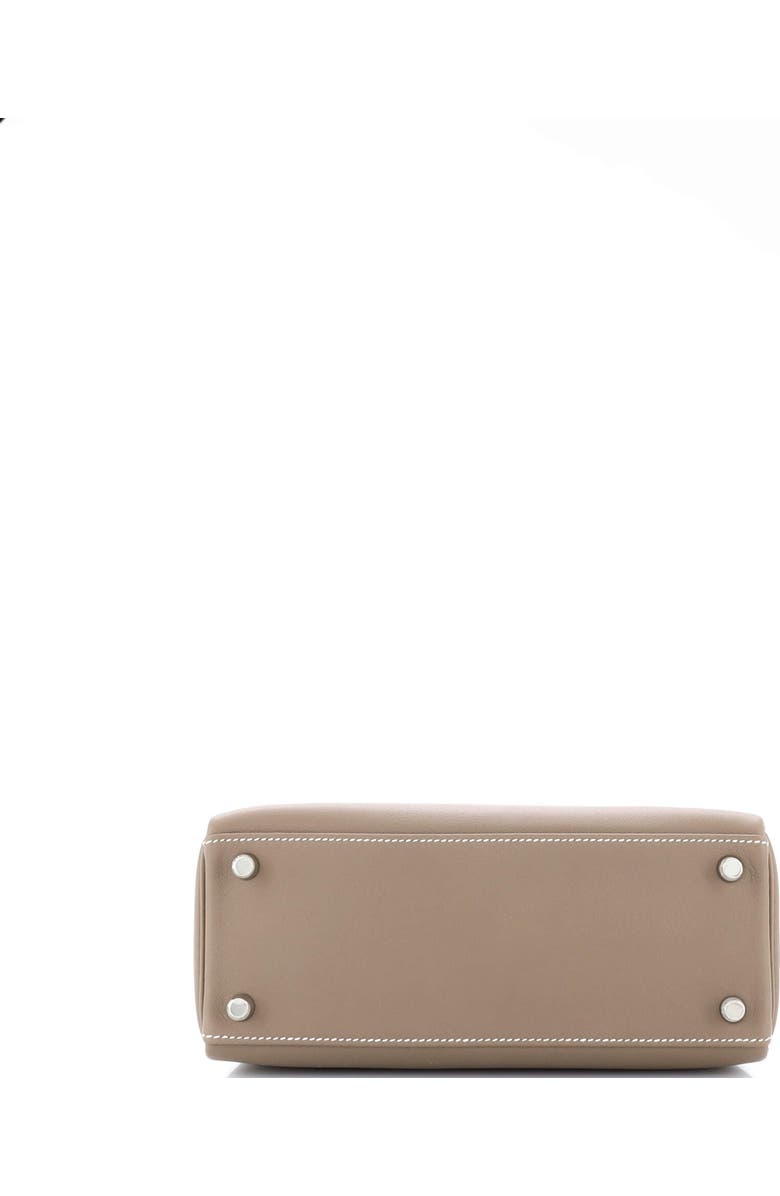 Pre-Owned Hermes Kelly Handbag Grey Swift with Palladium Hardware 25, Alternate, color,