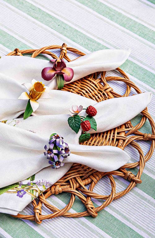 Juliska Meadow Set Of 4 Napkin Rings In Multi