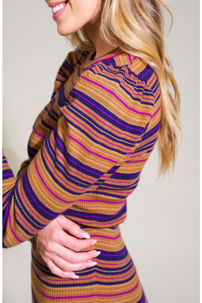 Stripe Sweater, Alternate, color, NAVY LAVENDER