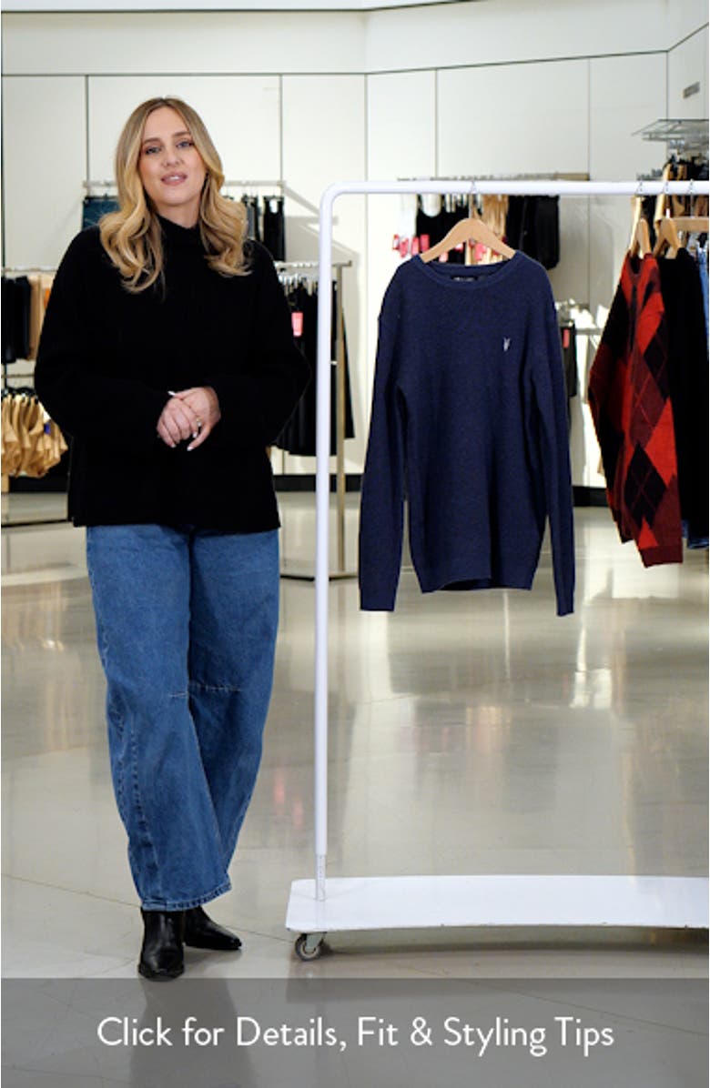 Kids' Ramskull Logo Waffle Knit Sweater, sales video thumbnail