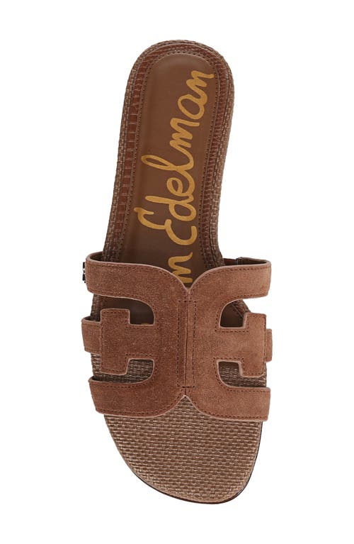 Shop Sam Edelman Bay Cutout Slide Sandal In Terra Toffee
