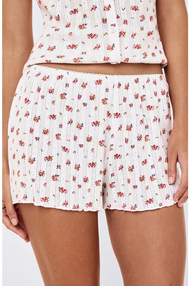 Imogen Cotton Pointelle Pajama Shorts, Alternate, color, POSY FLORAL