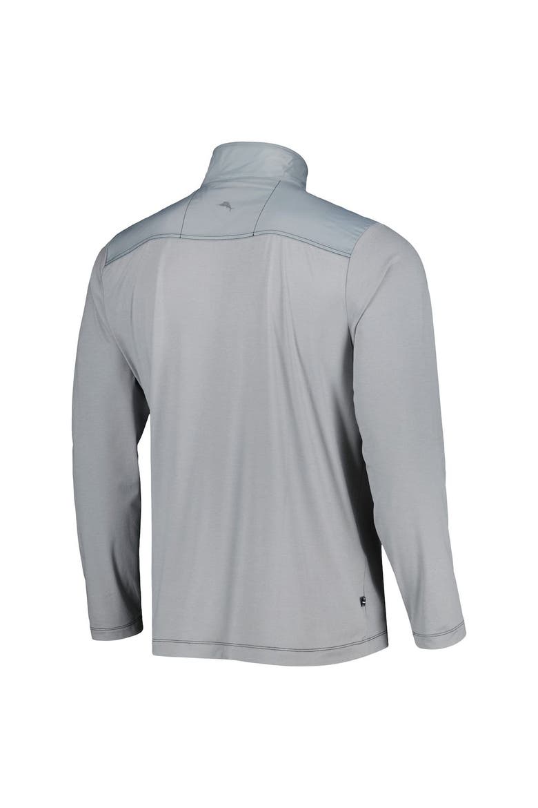 Men's Tommy Bahama Gray Seattle Seahawks On Deck IslandZone Half-Zip Jacket, Alternate, color, Gray