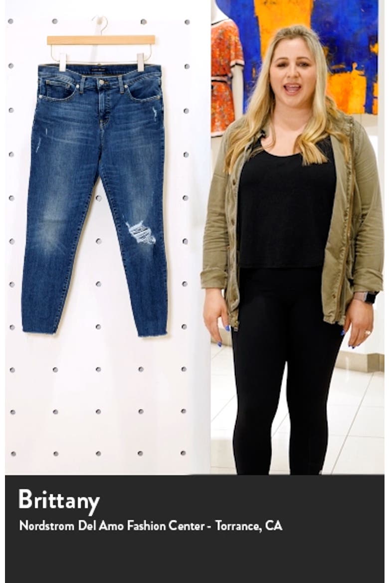 Ava Distressed Chewed Hem Crop Skinny Jeans video