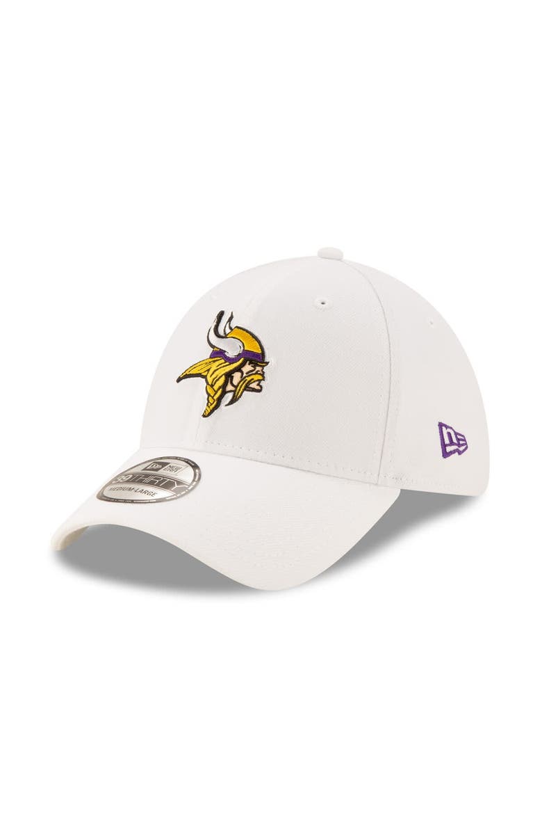 New Era Men's New Era White Minnesota Vikings Iced 39THIRTY Flex Hat, Main, color, 
