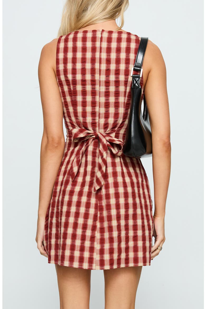 Sweet Somethings Check Minidress, Alternate, color, RED CHECK