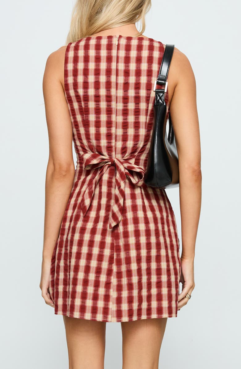 Princess Polly Sweet Somethings Check Minidress, Alternate, color, Red Check