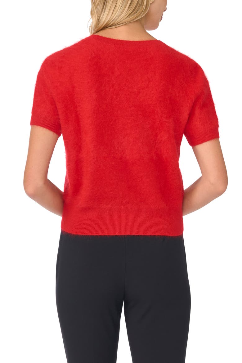 Short Sleeve Sweater, Alternate, color, EQUESTRIAN RED