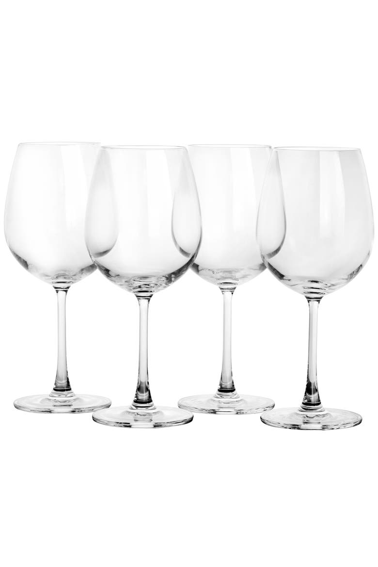 4 Piece 20oz Red Wine Glass Set, Main, color, Clear