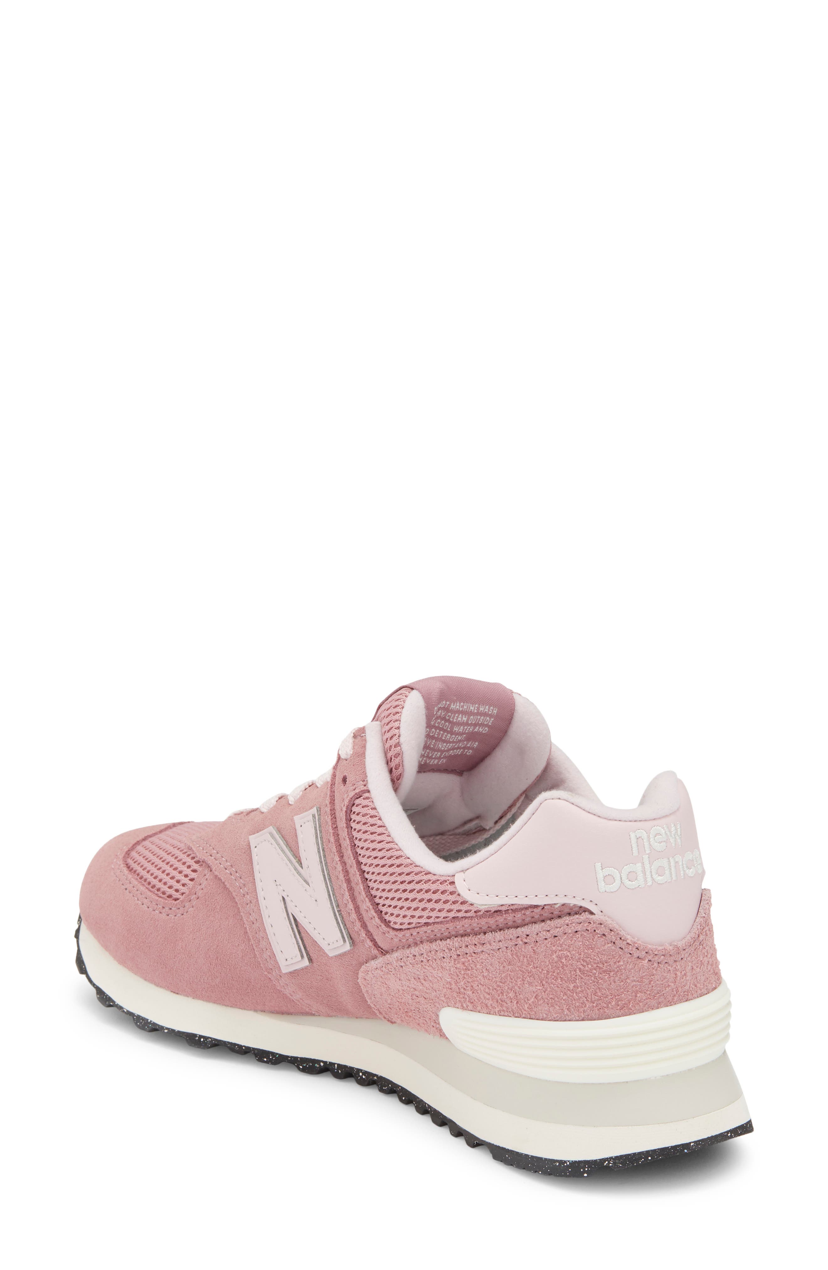 New Balance 574 Sneaker, Alternate, color, Alpha Pink/Nb White