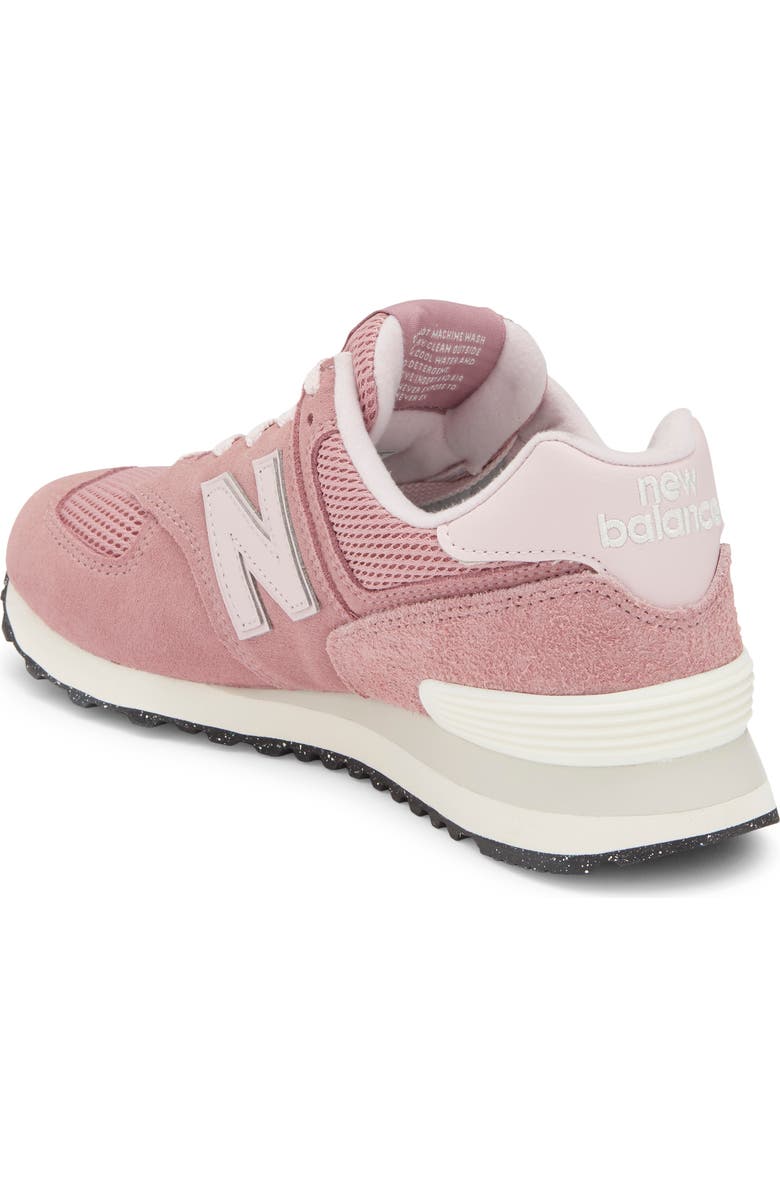 New Balance 574 Sneaker, Alternate, color, Alpha Pink/Nb White