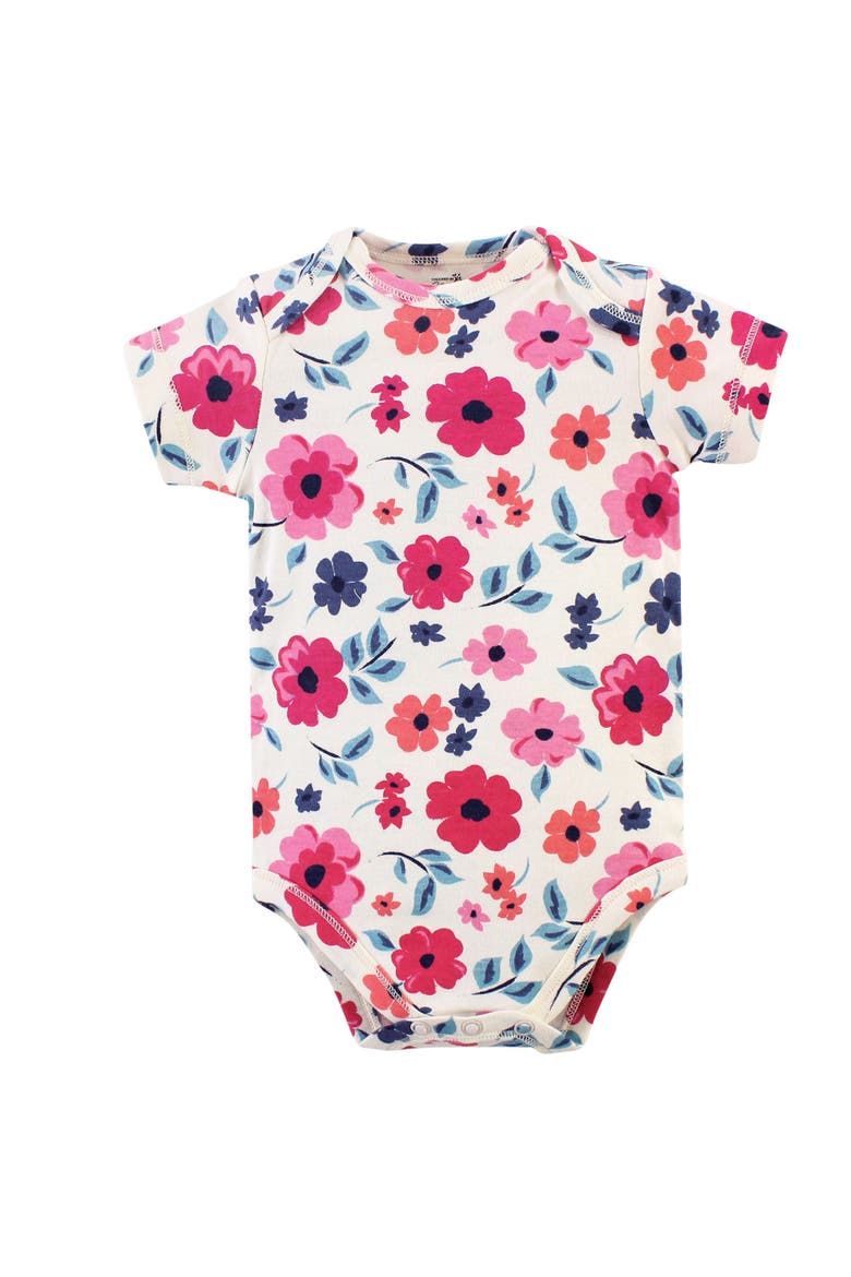 Organic Cotton Bodysuits, Alternate, color, Garden Floral