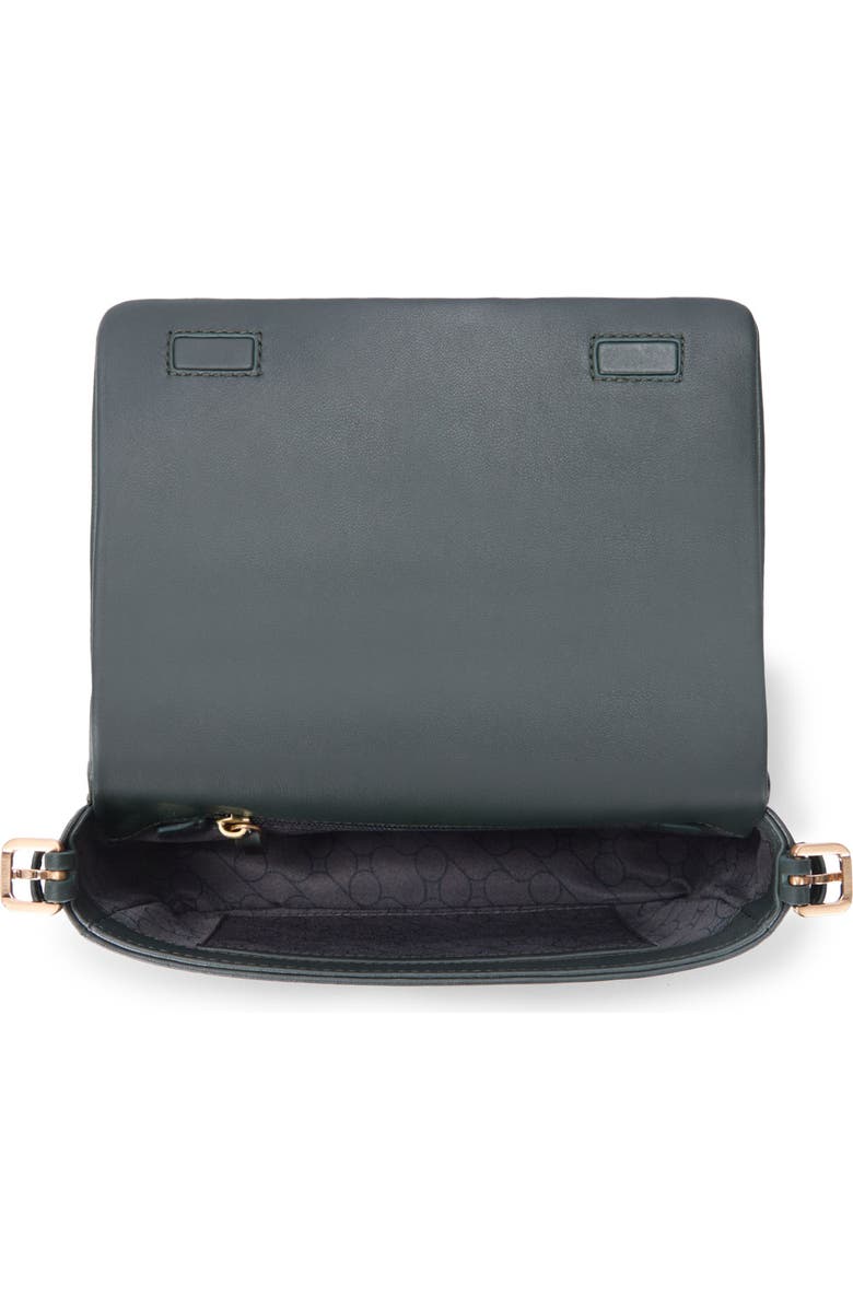 Oryany Bell Pleated Leather Shoulder Bag, Alternate, color, Deep Green