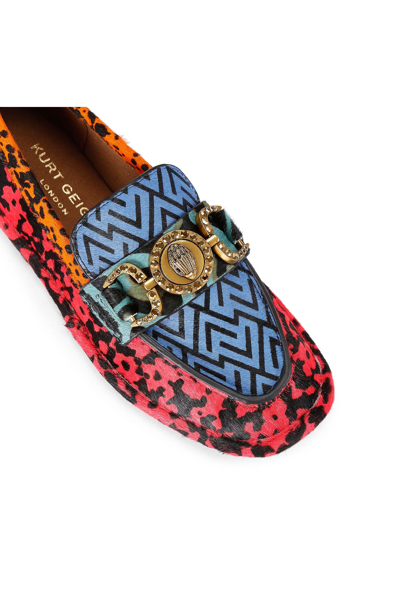 Kurt Geiger London Mansion Genuine Calf Hair Loafer, Alternate, color, Red Multi