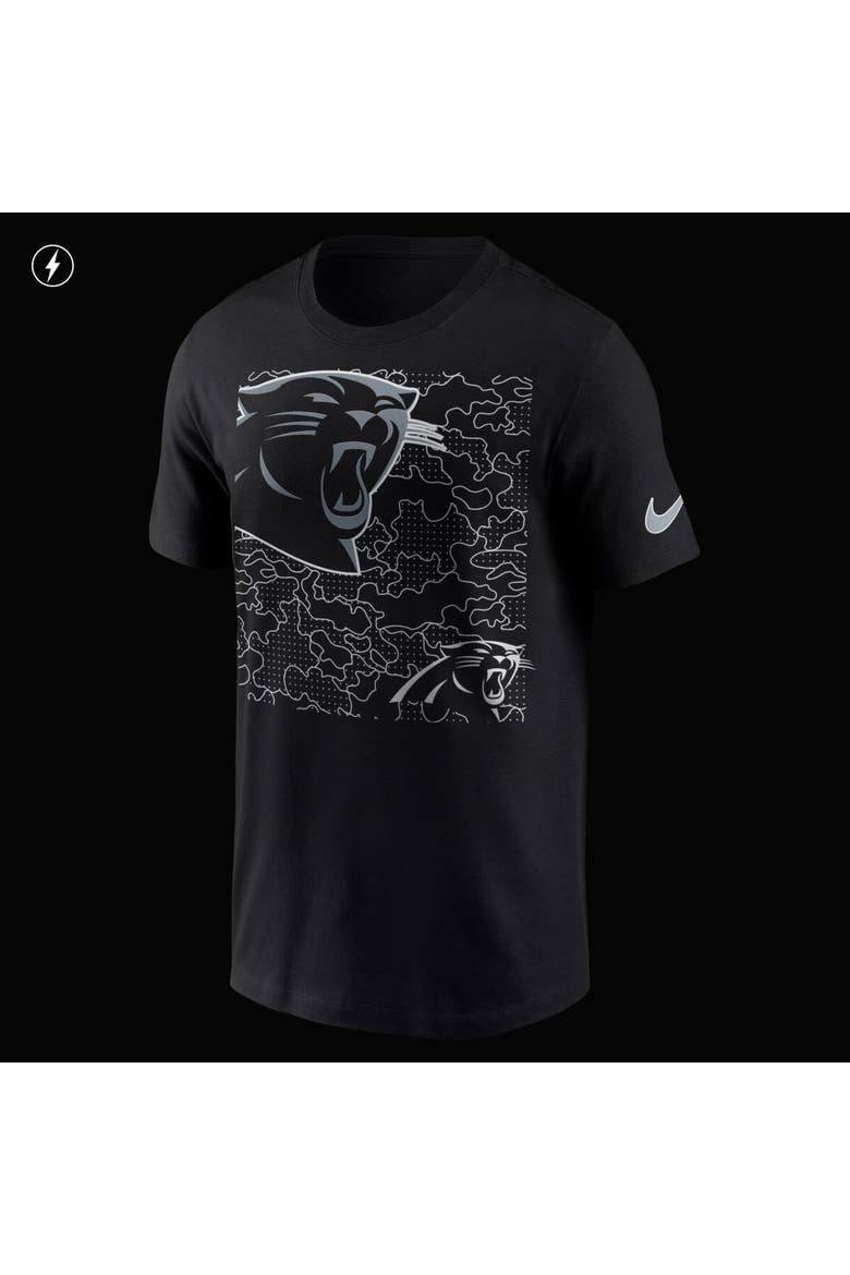 Men's Nike Black Carolina Panthers RFLCTV T-Shirt, Alternate, color, Black