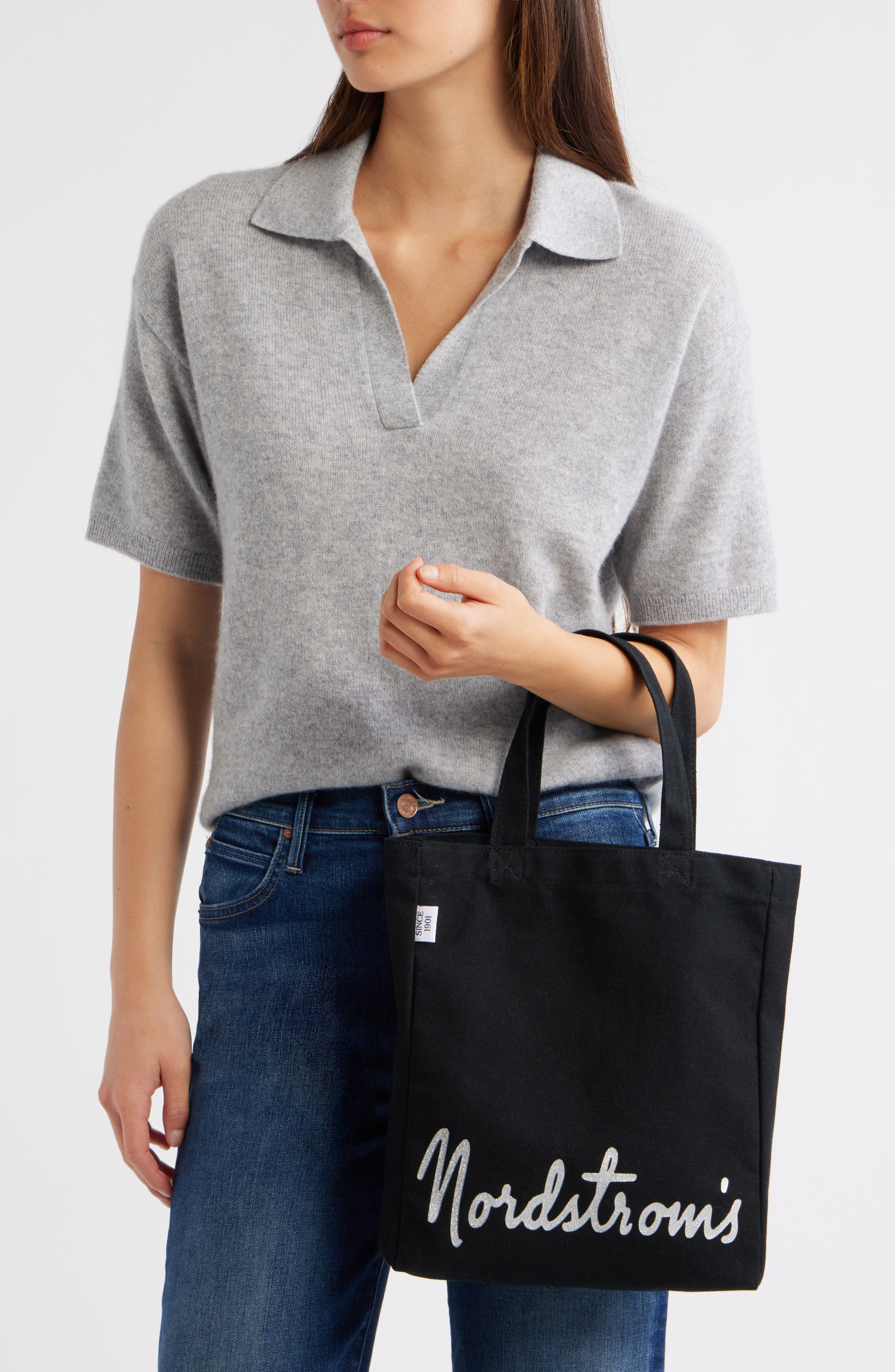 Small 125th Anniversary Tote, Alternate, color, BLACK