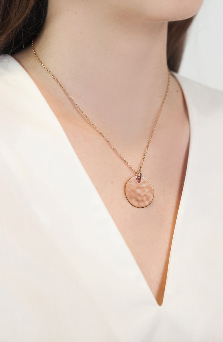 Monica Vinader Engravable Havana Pendant Charm, Main, color, Rose Gold