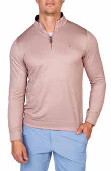 TailorByrd Modal Blend Quarter Zip Polo