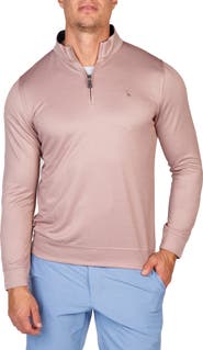 TailorByrd Modal Blend Quarter Zip Polo