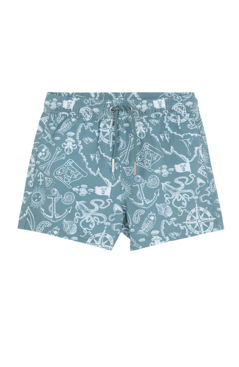 Boys 2 Match Drawstring Swim Shorts